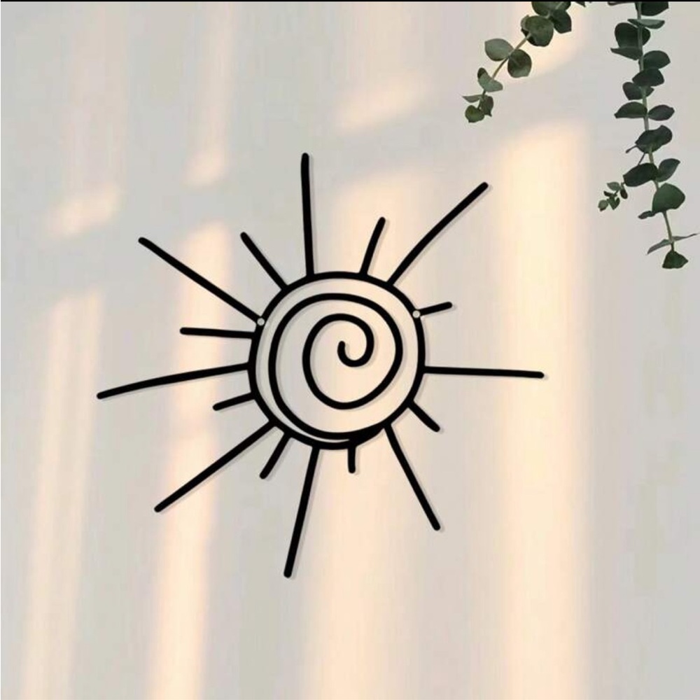 Black Sunburst Metal Wall Art NEW 🏷️